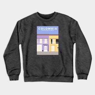 Old Town Cartagena, Colombia Travel Poster Crewneck Sweatshirt